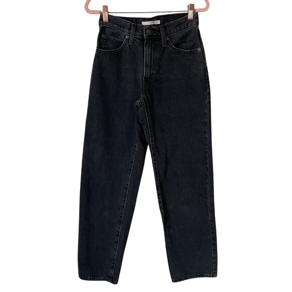 Levis Jeans Womens Size 24 Black 94 Baggy Relaxed Mid Rise Denim Y2K Gothic - Picture 1 of 11